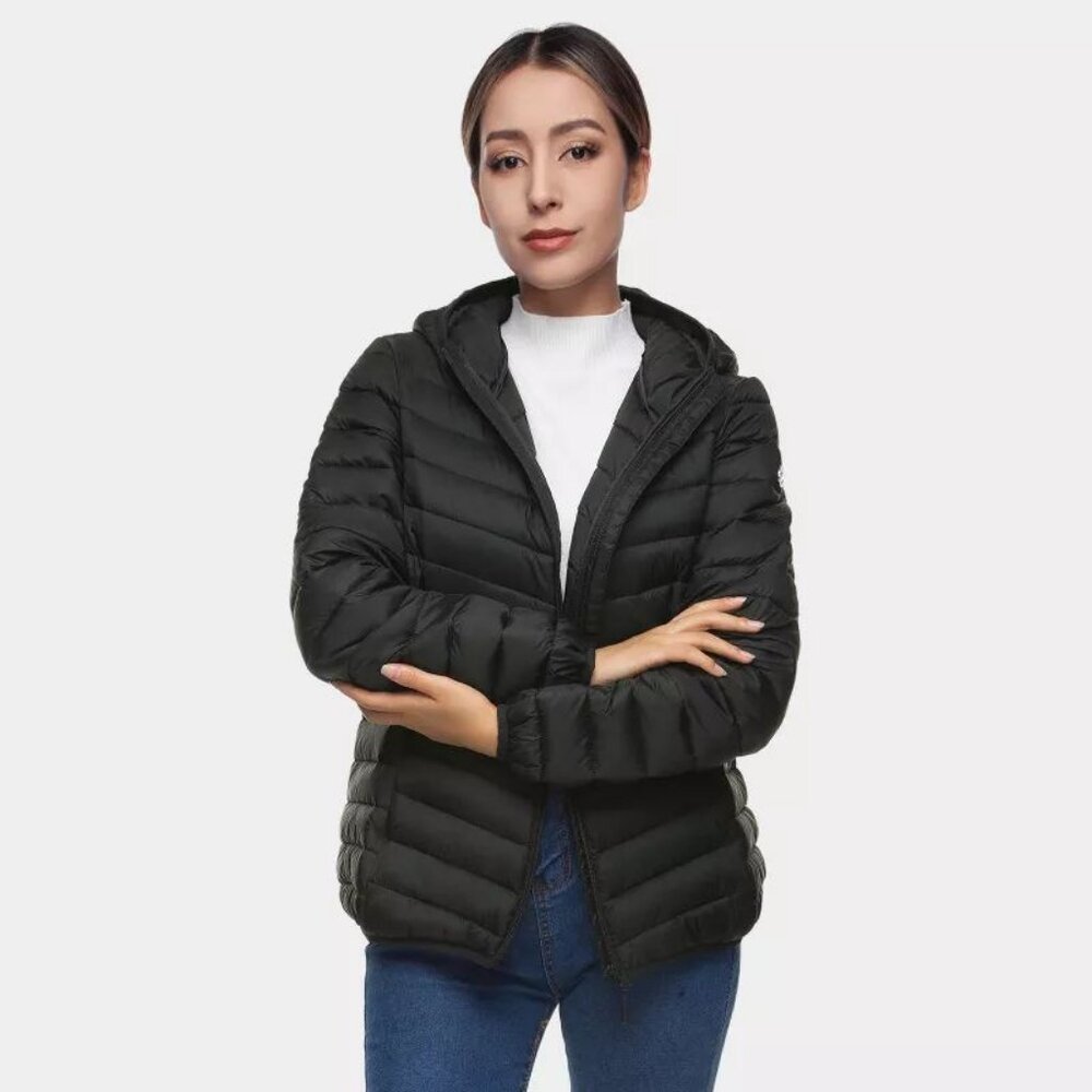 Rokka&Rolla Women's Light Packable Puffer Jacket-Black